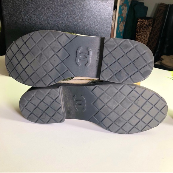 Chanel Authentic Lace Up Oxfords W/ Box 38.5 - Picture 7 of 8